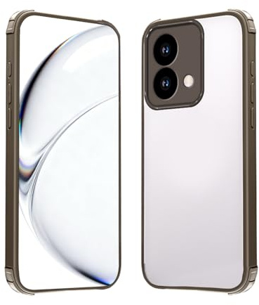 WBWONE Funda para Motorola Moto Edge 40 Neo con Carcasa Transparente & Marco Mate Antideslizante - Slim Antigolpes - Marrón