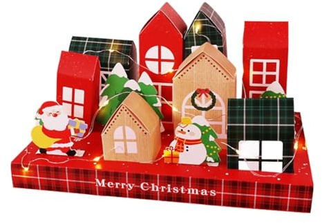 Calendrier de l'Avent vide à faire soi-même | Calendrier de Noël 2025, boîte de rangement de biscuits, pour collations, artisanat, bas de Noël, décorateurs saisonniers, réunions de famille