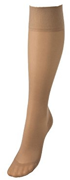 COMPRESSANA Calypso 140 den - Feinstrick Stützstrümpfe - nahezu blickdichtes, feines und glattes Maschenbild - effektive Stützwirkung mit 15-18mmHg Kompression - Größe I - Farbe perle - 1 Paar