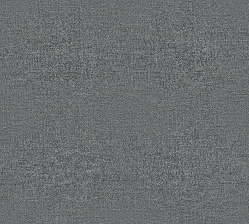 A.S. Création Fleecetapet Secret Garden tapet uni 10,05 m x 0,53 m grå svart tillverkad i Tyskland 336092 33609-2