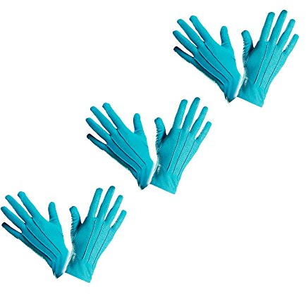 Party Discount NEU Handschuhe, türkis, one size, 12 Stück