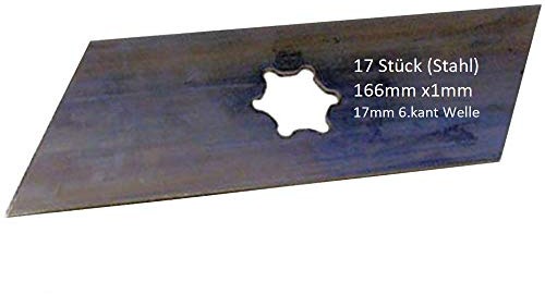 17 Vertikutiermesser für Kynast Vertikutierer 15-E401 15-E402 35V-401 35V-402 ersetzt 110.006.067 00.1857.32 110.000.067 110.000.367 3R1308