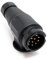 Wiltec Anhänger Stecker 13-polig 12V, Kunststoff Adapter für PKW Anhänger, Anhängerkupplung Steckanschluss, Anhängersteckdose