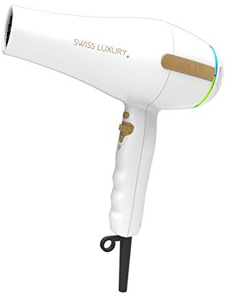 Solis Swiss Luxury 3800 Haartrockner Weiß, professioneller Haartrockner, Schweizer Qualität, Ionenfunktion, 11 Geschwindigkeitseinstellungen, 3 Wärmefunktionen und Kaltlufteinstellung