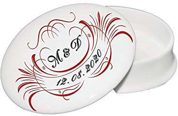 CreaTu Caja de porcelana redonda – Elegance – personalizada, fabricada en Italia