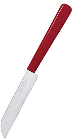 Marietti Set di 12 coltelli da tavola con denti da tavolo, colore bianco/giallo/verde/rosso/blu/marrone/nero