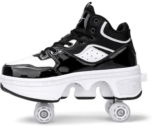 Roller Skates, Unisex Schuhe mit Rad, Kick Roller Schuhe Erwachsene, Sport Outdoor Technische Skateboarding Schuh,41