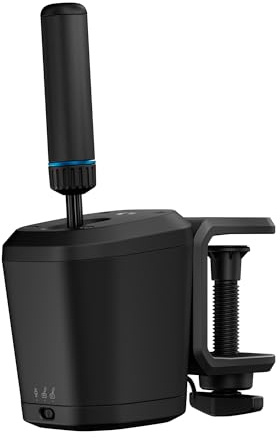 Logitech G RS Shifter and Handbrake With Easy Mode-Switching, Height-Adjustable Handle, and Table Clamp, for G and PRO Series Wheels, PS, Xbox, and PC Racing Units - Black