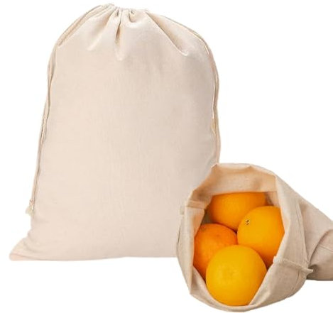 Sacca per Spianatoia in Cotone Ecologico Riciclato, Sacchetto per il pane, far durare il pane più a lungo, prodotto ecologico, Neutra, per festa di compleanno bambini souvenir, 80x48 cm, Canapa