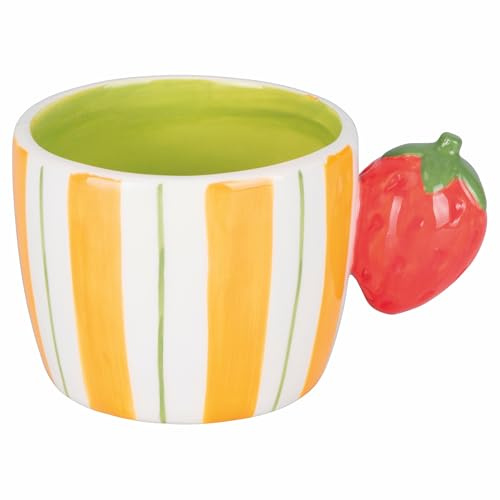 Villa d'Este Home Tivoli 1996 Mugg 350 ml keramisk mugg design jordgubbshandtag, fruktliv