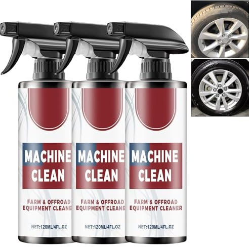 Hochleistungs-Allzweck-Reinigungsspray für den Außenbereich für Offroad-Geräte | Reifenpolitur und -aufbereitung | Maschinenreiniger für Felgen und Reifen mit schützender Wachsschicht (3PCS)