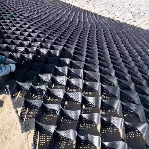 Caillebotis en plastique Grille de stabilisation de gravier Géocellule HDPE - Grilles de contrôle de boue/grille de sol/grilles d'allée, grille géographique d'expansion for les travaux de stationnemen