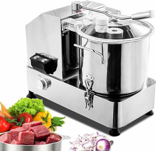 6L/9L/12L Commercial Food Processor Electric Meat & Vegetable Chopper High Efficiency Stainless Steel Multi-Function Cutter for Fruits Nuts Grains Meat Grinder Veggie Cutter Mincer 6L
