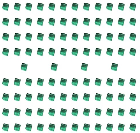 Zxpjkyu 100 Pezzi di Cubi Acrilici Dadi Vuoti Fai Da Te Giocattolo di Apprendimento Impilabile 1 Cm Gioco Da Tavolo Blocchi di Costruzione per Creatività Aule, Verde, Taglia unica bambino