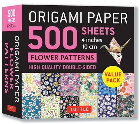 Origami Paper 500 Sheets Flower Patterns: Tuttle Origami Paper: Double-Sided Origami Sheets Printed with 12 Different Illustrated Patterns