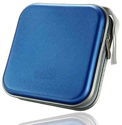 Estuche de almacenamiento de discos para 40 u 80 CD o DVD, portátil, de plástico, ideal para CD de audio, MP3 o de vídeo con películas, Blu Ray, de videojuegos o discos de mezcla, de Gadget Hoppa