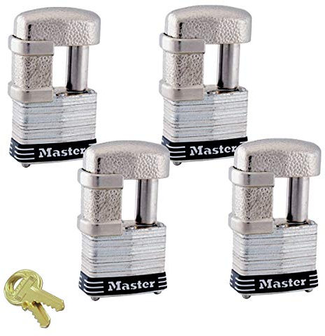 Master Lock - (4) Keyed Alike Trailer & Multi Purpose Padlocks w/ 8 Keys, 37KA-4