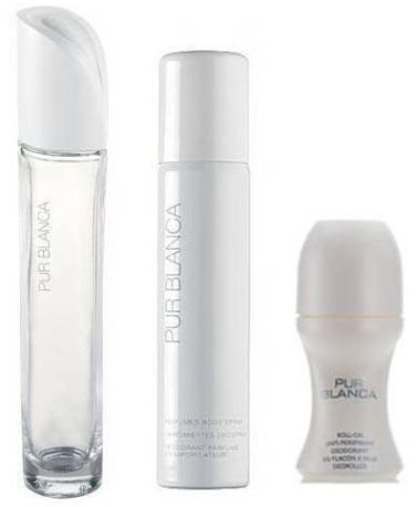 Avon Set Pur Blanca EDT f. Sie + Deospray + Deoroller