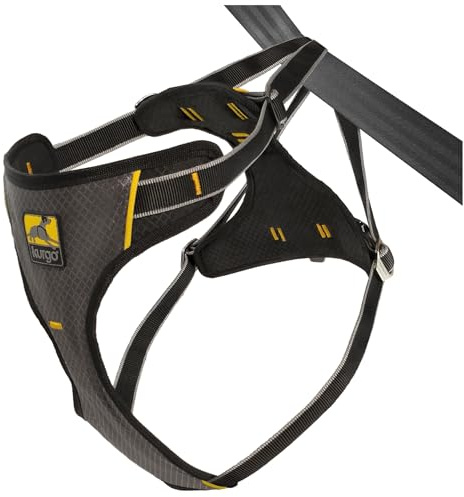 Kurgo Impact Arnés de Coche para Perros, A Prueba de Impactos, Arnés de Seguridad, para Cinturón de Seguridad, hasta 50 kg, Negro, L