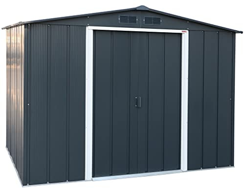 Abri de jardin en m�tal 4,77 m2 - DURAMAX - Kit d'ancrage inclus - Gris anthracite