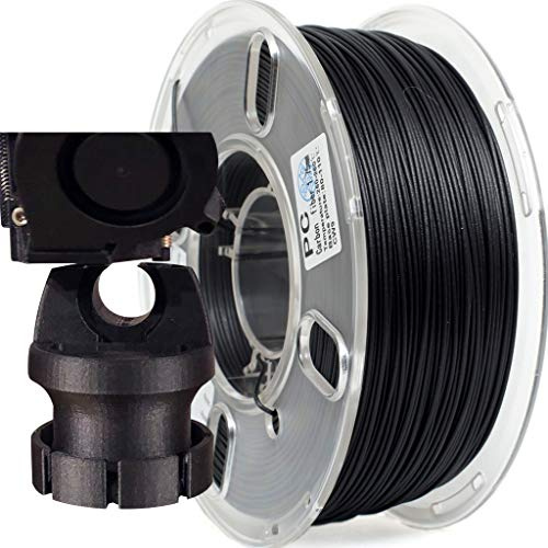 PRILINE Kohlefaser-Polycarbonat, 1 kg, 1,75, 3D-Drucker-Filament, Maßgenauigkeit +/- 0,03 mm, 1-kg-Spule, 1,75 mm, Schwarz
