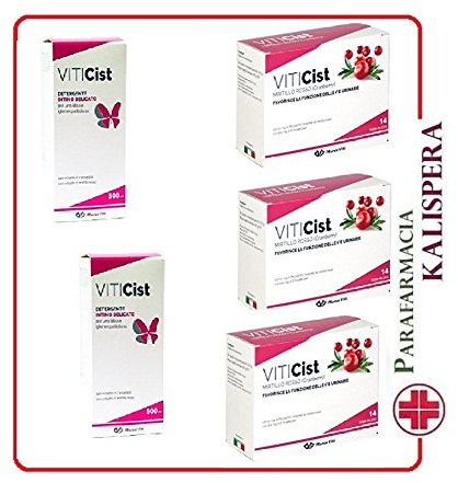 SET VITICIST 3 DETERGENTE INTIMO LENITIVO 250ML + 3 MIRTILLO ROSSO 14 BST FUNZIONI ED IGIENE URINARI