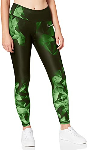 WINSHAPE Damen Functional Power Shape Tights Ael102 Aus Der Brilliance For Everyone-kollektion Mit Anti-rutsch-effekt Leggings, Smaragd, S EU