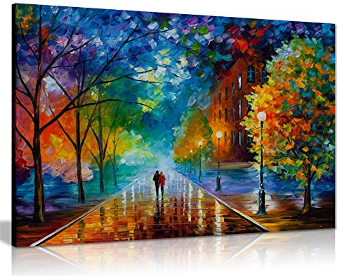 Leonid Afremov Ölgemälde auf Leinwand, abstrakt, für Wohnzimmer, Heimdekoration, Freshness of Cold, 76x51 cm (30x20in)