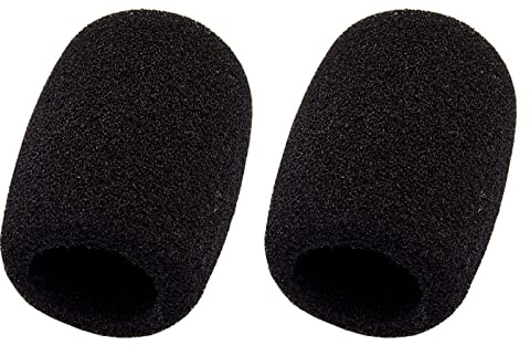 deetech 2er Set WS-40 - Mikrofon Windschutz 40x26x18mm für Konferenz-/ Kondensatormikrofone Ø 18-20 mm, schwarz
