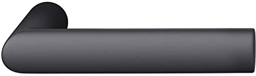 FSB 0 10 1108 04600 0810 ASL AGL Drückerlochteil Türgriff universal, Türdrücker gerade abgerundet, Aluminium schwarz matt 10110804600, Silber