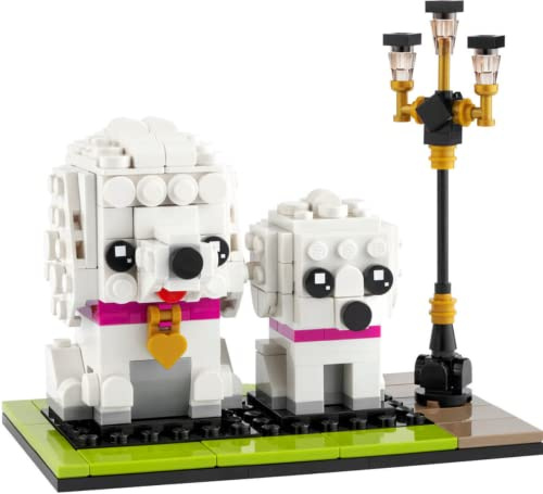 LEGO 40546 Brickheadz Animaux Chiens Bouledogue avec Mignon Chiot 304 Pièces 8+ Jouet de Construction Cadeau …