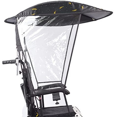 Parapluie pour fauteuil roulant, parasol, bâche de protection contre la pluie, support de parapluie pliable réglable pour l'extérieur, protection résistante aux UV, parasol portable, accessoires pour