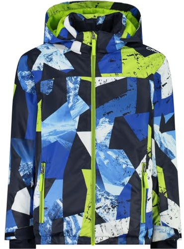 CMP - Kid Jacket Snaps Hood, Royal-Acid-B.Blue, 98