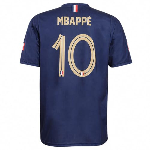 Frankrike Fotbollströja Mbappe Hemma 2024-2026 - Barn och Vuxna - Pojkar - Fotbollsutrustning - Fotbollspresenter - Sport-T-shirt - Sportkläder - Storlek L
