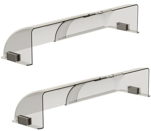 DYaprigo Clear Adjustable Air Vent Deflector, Unbreakable Magnetic Heat and Air Deflector, Easy Adjust Between 10 to 14, AC Vent Cover for Floor, Ceiling, Sidewall Registers (Black-2 Pack)