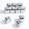 Fuworance 10 Stainless Steel Metal Ice Cubes Whiskey Stones Beverage Cooler Drink Chiller for Beverage Whiskey Vodka Juice Wine Lemonade Beer 1 x 1 x 1