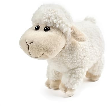 lilizzhoumax Schaf Plüschtier 24cm Simuliertes Tier Kawaii Schaf Kuscheltier, Realistische Schaf Plüsch Spielzeug Ostern Geschenk für Freunde Jungen Mädchen Kinder
