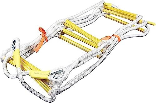 PNAJFUEL Sicherheitsleiter, Strickleiter, Notfeuerleiter, Rettungsleiter, Kletterleiter, Sicherheitsrettungsleiter/L 15M
