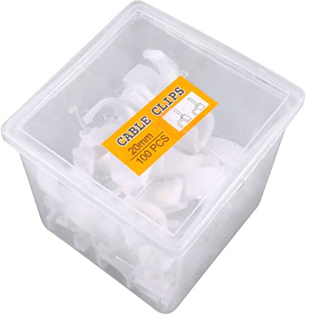 SEWOART 100pezzi Clip Supporto Tubo Elettrico Pvc Da Fissaggio Cavi Per Parete Organizzatore Di Fili Resistente e Facile Da Installare Bianco