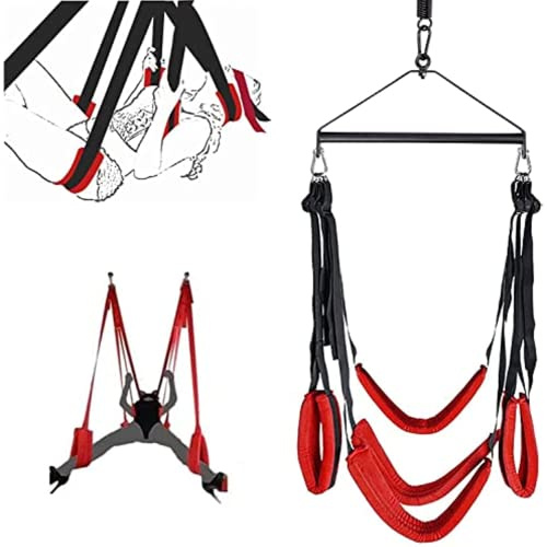 Deluxe Liebesschaukel für Erwachsene - Sexschaukel zur Verbesserung der Körperhaltung und zur Fesselung - Sexspielzeug für Paare - BDSM Swing für extremen Spaß im Bett