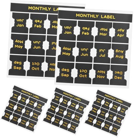 HOODANCOS 5blätter Selbstklebende Monatsindex-tabs Beschreibbare Aufkleber Für Planer Und Büro Pro Praktische Seitenmarkierungen Leuchtenden Farben