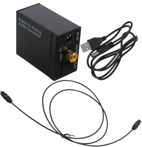 MUCKLILY Digital-analog-wandler Audio Umwandler Koaxialer Digitaler Zu Analogem R-Audio-wandler Unterstützt kHz Abtastrate s Pdif Signal Übertragung USB-faserkabel-Power Schwarz