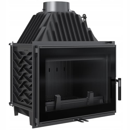 KRATKI Zosia Kamineinsatz 12 kW Ø180 mm Rauchrohr– aus Gusseisen, Clean Glass System, Externe Luftzufuhr Ø125 mm – BImSchV 2 & Ecodesign