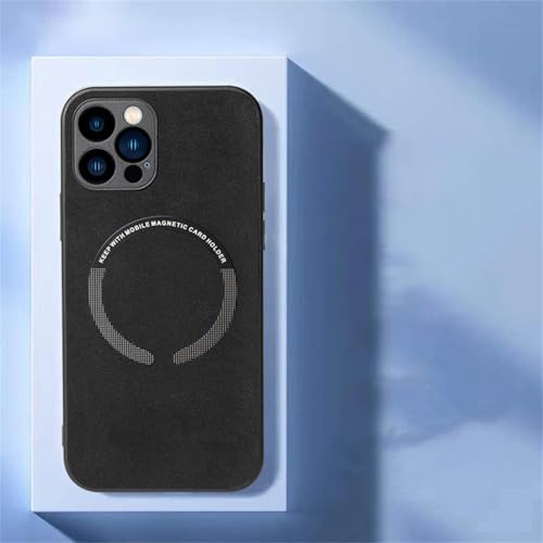 YOGISU Für iPhone 8 Magnetische kabellose Ladehülle aus Leder (für iPhone 8/BK)