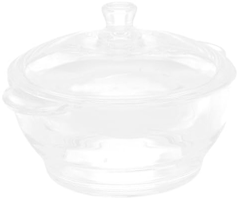 Mipcase Marmite En Verre Haute Résistance 2,5 l Faitout Multifonction Avec Couvercle Double Poignée Verre Borosilicate Pour Cuisson Domestique Et Préparation Soupe