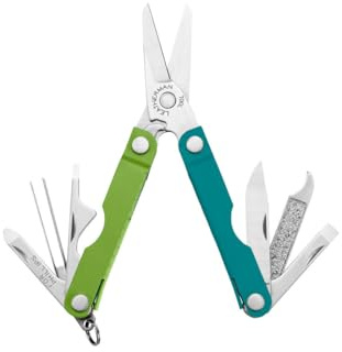 Leatherman Micra, Verde Petrolio | Multiutensile Portachiavi in Acciaio Inossidabile con Forbici a Scatto e 9 Utensili