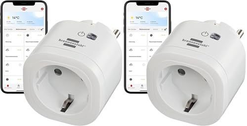Brennenstuhl Connect WLAN Steckdose WA 3000 XS01 (WiFi Stecker 2.4 GHz kompatibel mit Alexa und Google Assistant, kein Hub erforderlich, smarte Steckdose mit Zeitschaltuhr, kostenlose App)