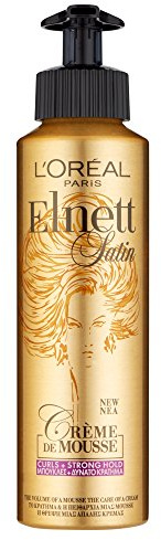 L'Oréal Paris Elnett Volume Hair Mouse, Crème De Mousse, Strong Hold for Voluptuous Body, Root-to-Tip Fullness, Lightweight & Non-Greasy, Strong Hold Curls
