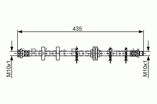 BOSCH Tubo freno 1 987 481 189 Lunghezza: 414mm