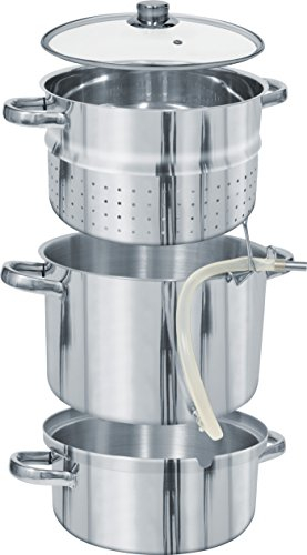 PROFI INDUKTION DAMPFENTSAFTER Ø26 ENTSAFTER 40 cm !! EDELSTAHL SAFTPRESSE DAMPFGARER KOCHTOPF 8SN